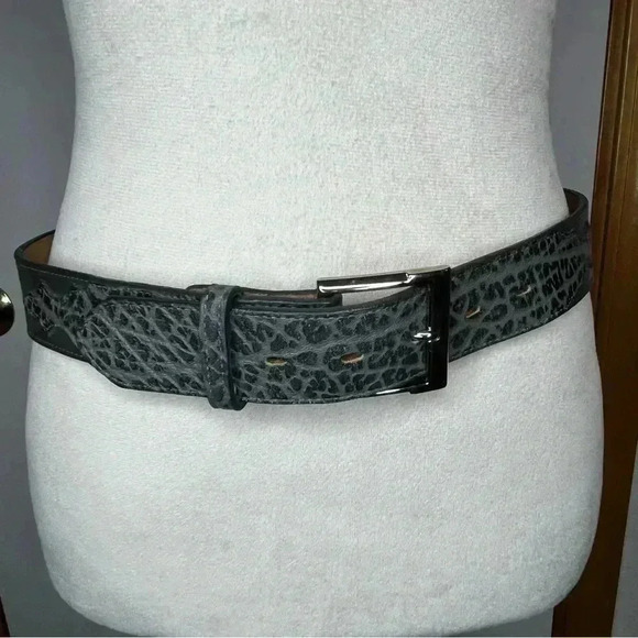 Justin Genuine Bullhide Belt Made In USA Gray Size 32 T4 Womens Western Cowboy - Picture 1 of 7
